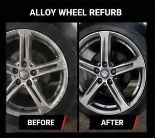 Alloy wheel refurbishment before and after