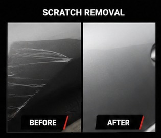Scratch repair before and after
